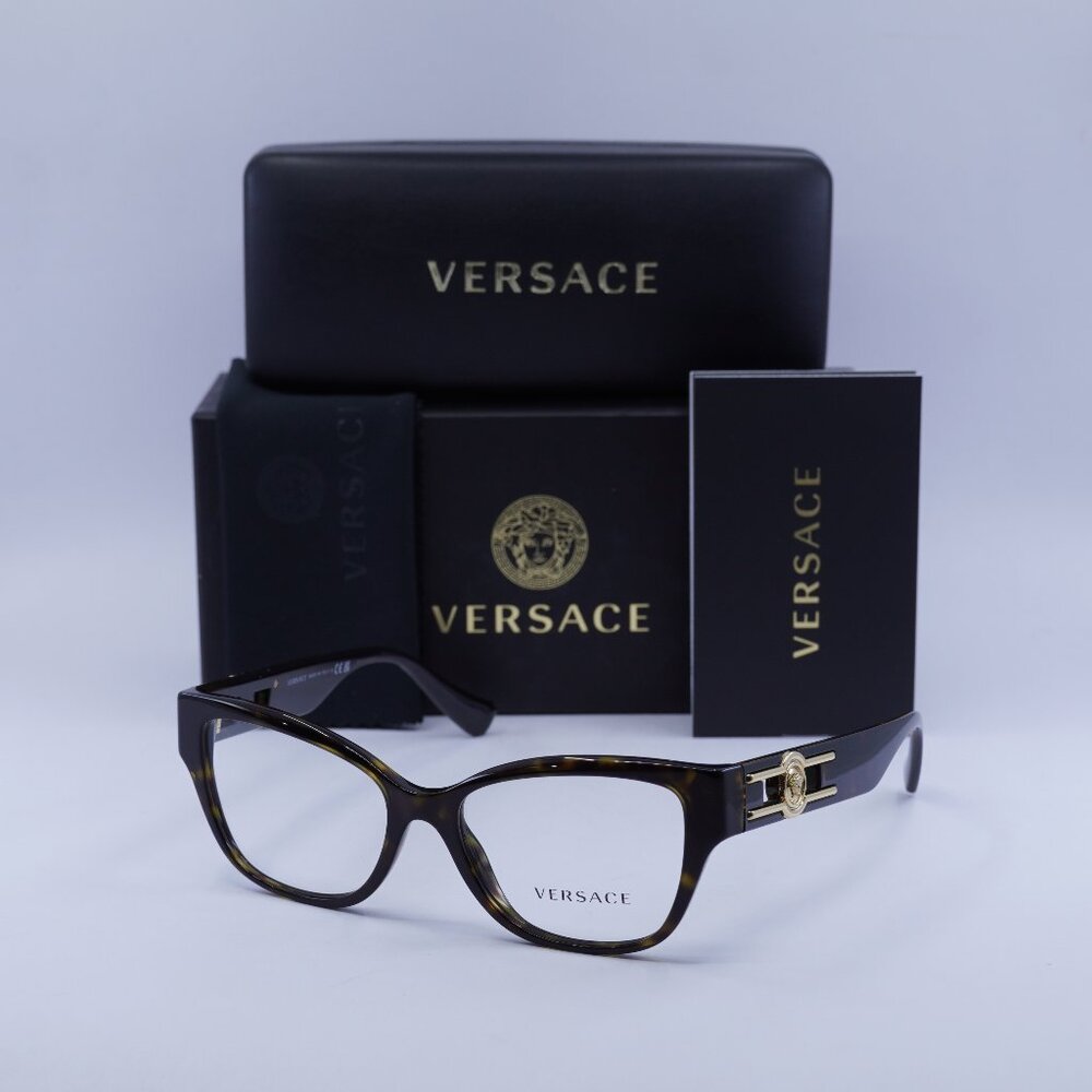 Versace VE3347 108 Cat Eye Eyeglasses – Havana 54mm